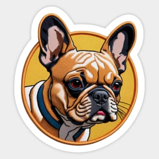 Frenchie Embroidered Patch Sticker